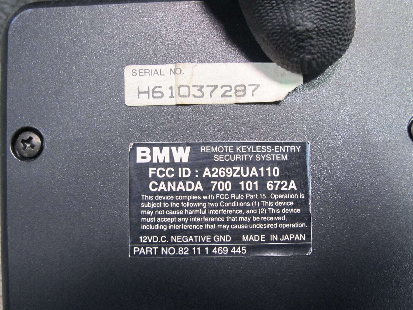 96-99 BMW E36 Remote Keyless Entry System Control Module 1469445 OEM