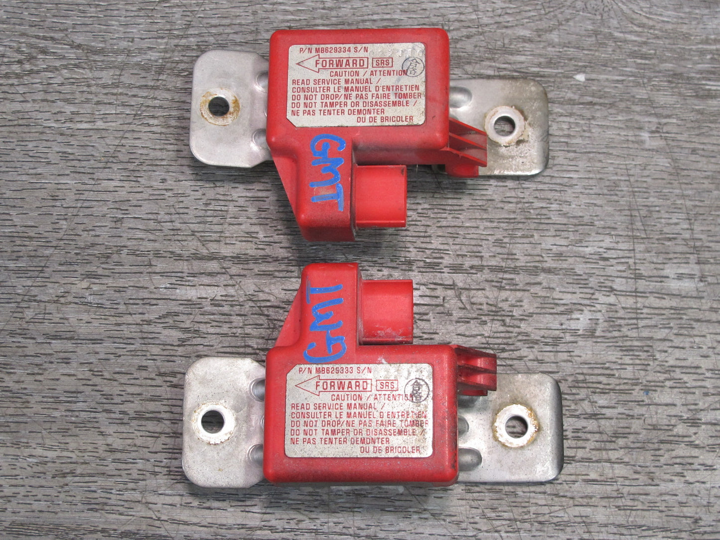91-96 MITSUBISHI 3000GT SAFETY CRASH IMPACT SRS AIRBAG SENSOR 2PCS 629333 OEM