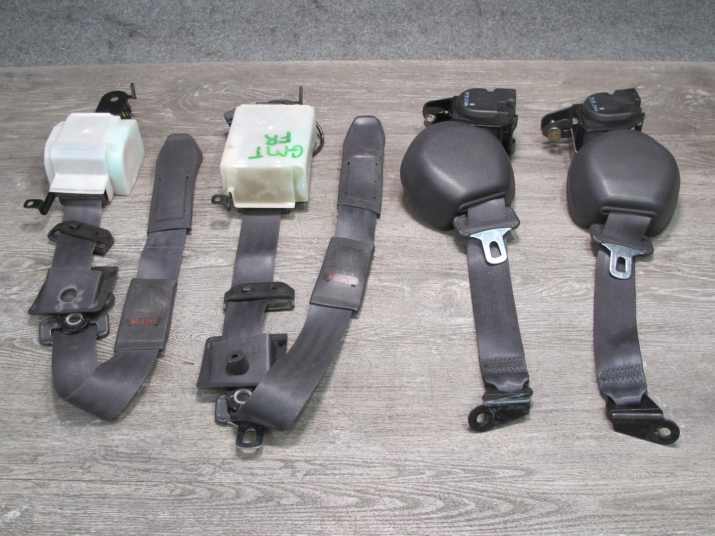 91-99 MITSUBISHI 3000GT FRONT REAR RIGHT & LEFT SIDE SEATBELT RETRACTOR SET OEM