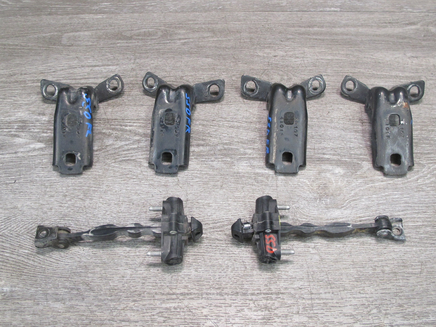 07-10 Saturn SKY Solstice Set of 6 Left & Right Door Hinge & Stopper OEM