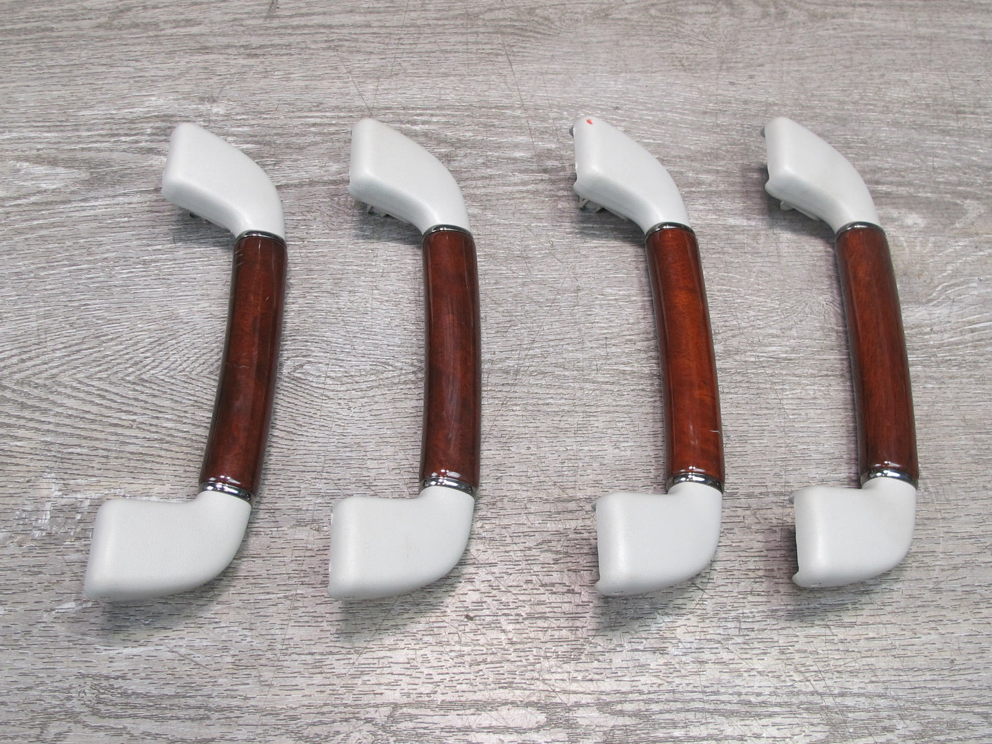 08-12 Lexus UVF46L LS600h Set of 4 Front & Rear Overhead Wood Grab Handle OEM