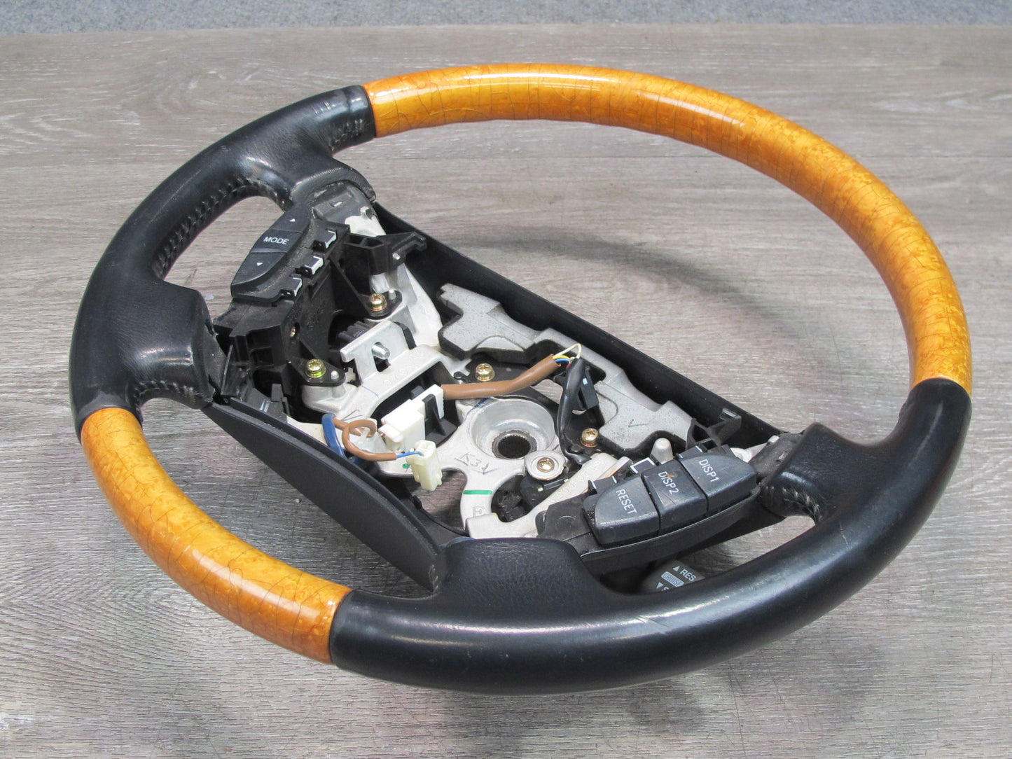 01-03 Lexus UCF30L LS430 Leather Wood Steering w Controls Switch OEM