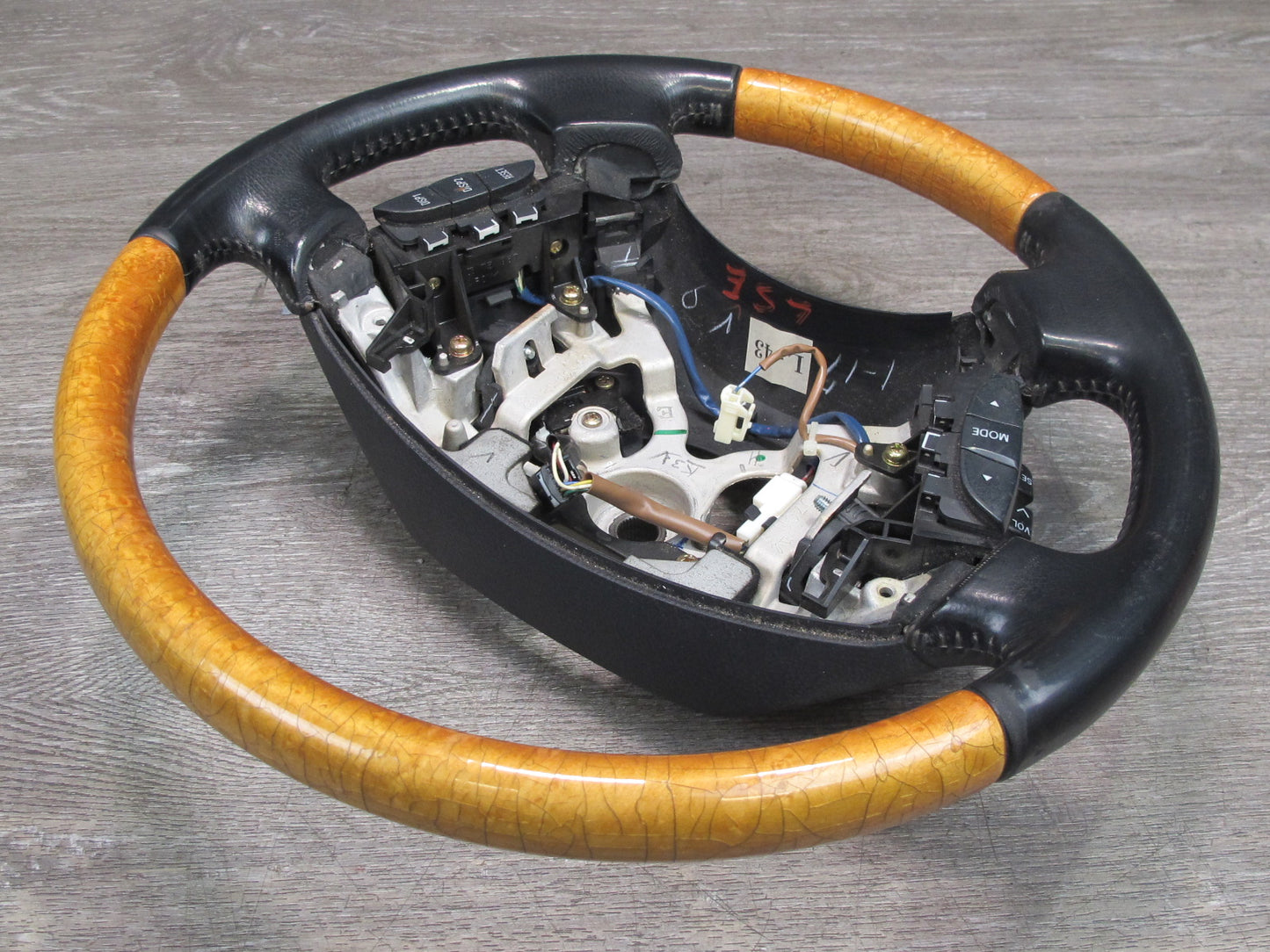 01-03 Lexus UCF30L LS430 Leather Wood Steering w Controls Switch OEM