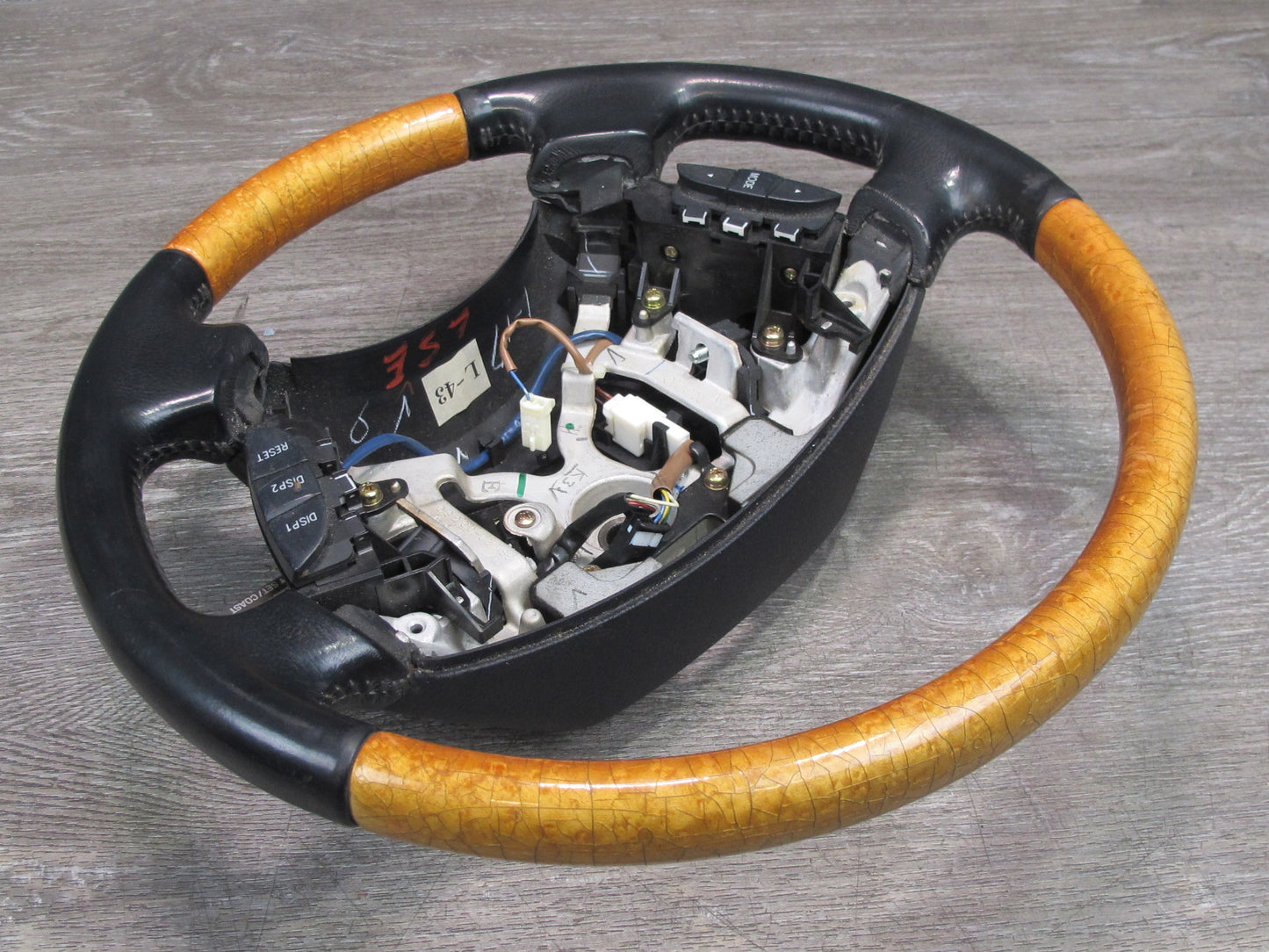 01-03 Lexus UCF30L LS430 Leather Wood Steering w Controls Switch OEM