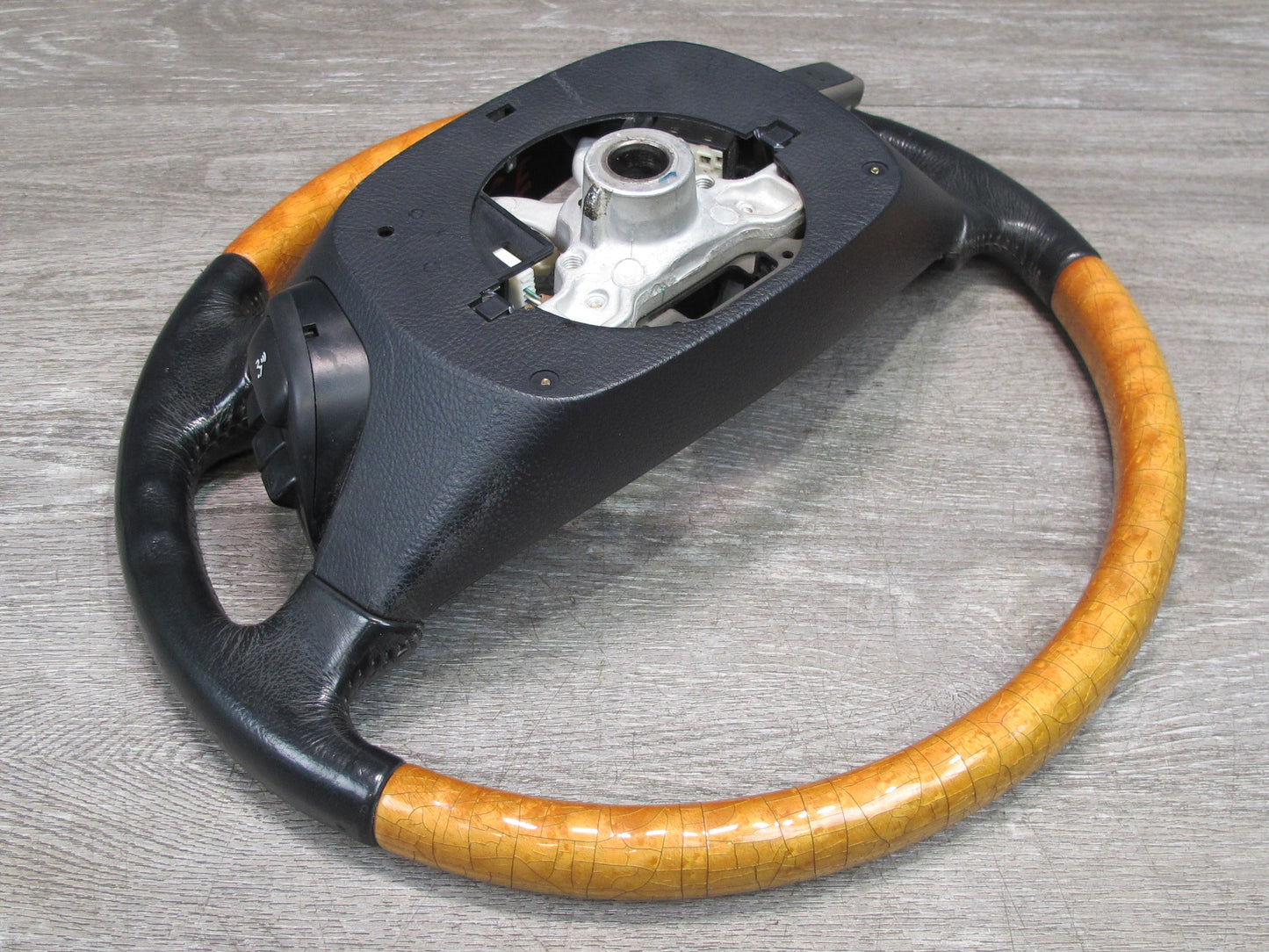 01-03 Lexus UCF30L LS430 Leather Wood Steering w Controls Switch OEM