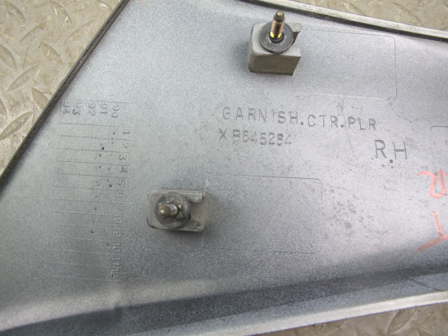 91-93 Mitsubishi 3000GT Set of 2 Center B Pillar Trim Molding Cover OEM