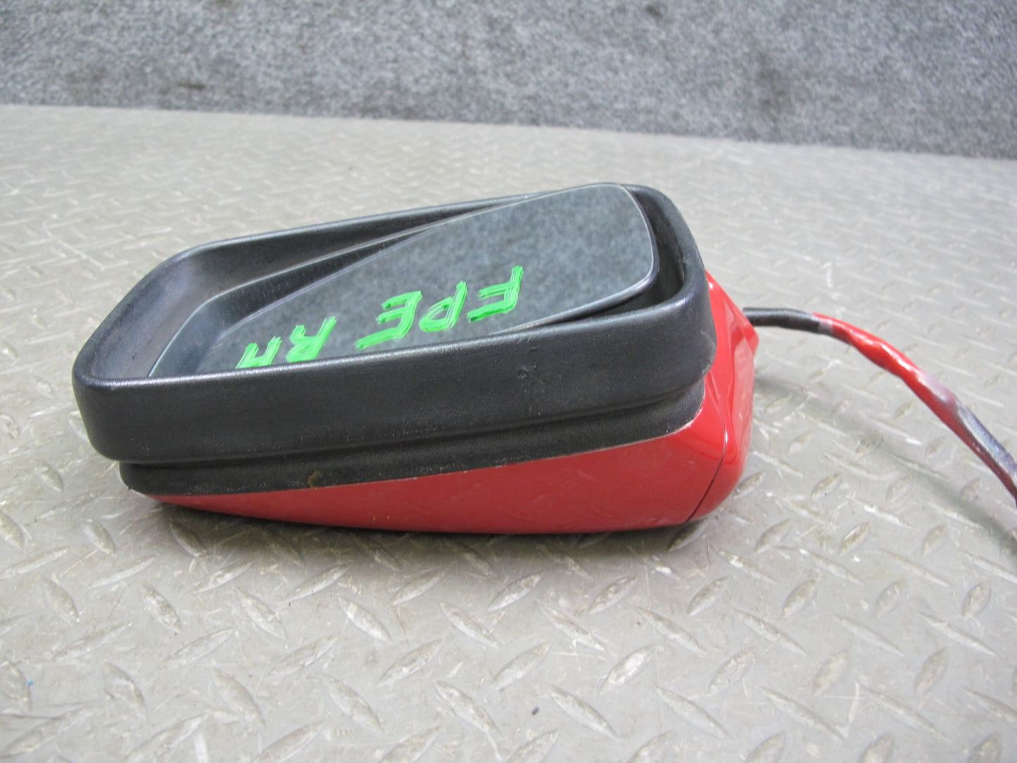 1984-1995 Porsche 928 S Front Right Side View Exterior Door Mirror RED W/ Seal