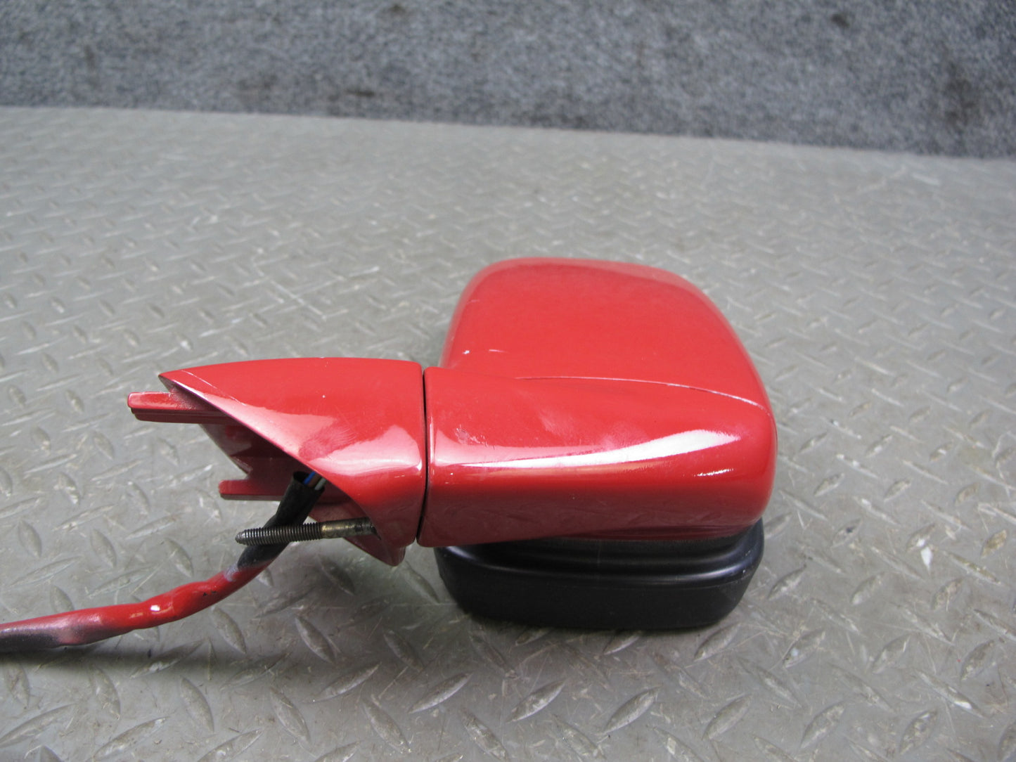 1984-1995 Porsche 928 S Front Right Side View Exterior Door Mirror RED W/ Seal