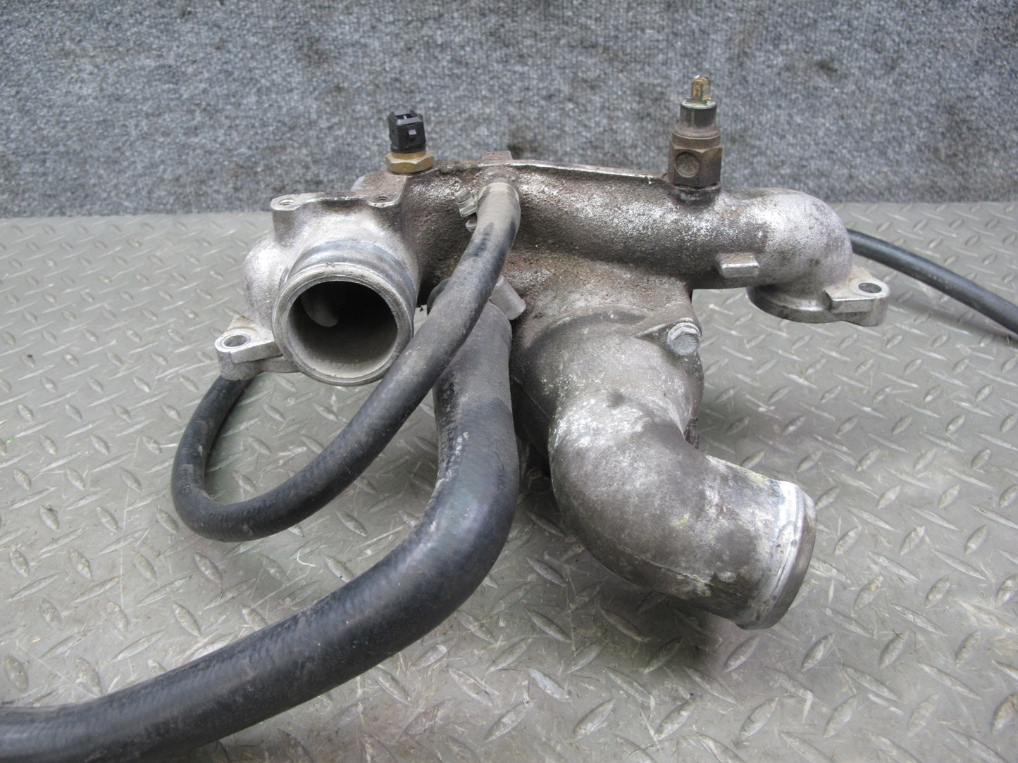 1987-1991 Porsche 928 S4 5.0L V8 Engine Coolant Thermostat Housing Assembly
