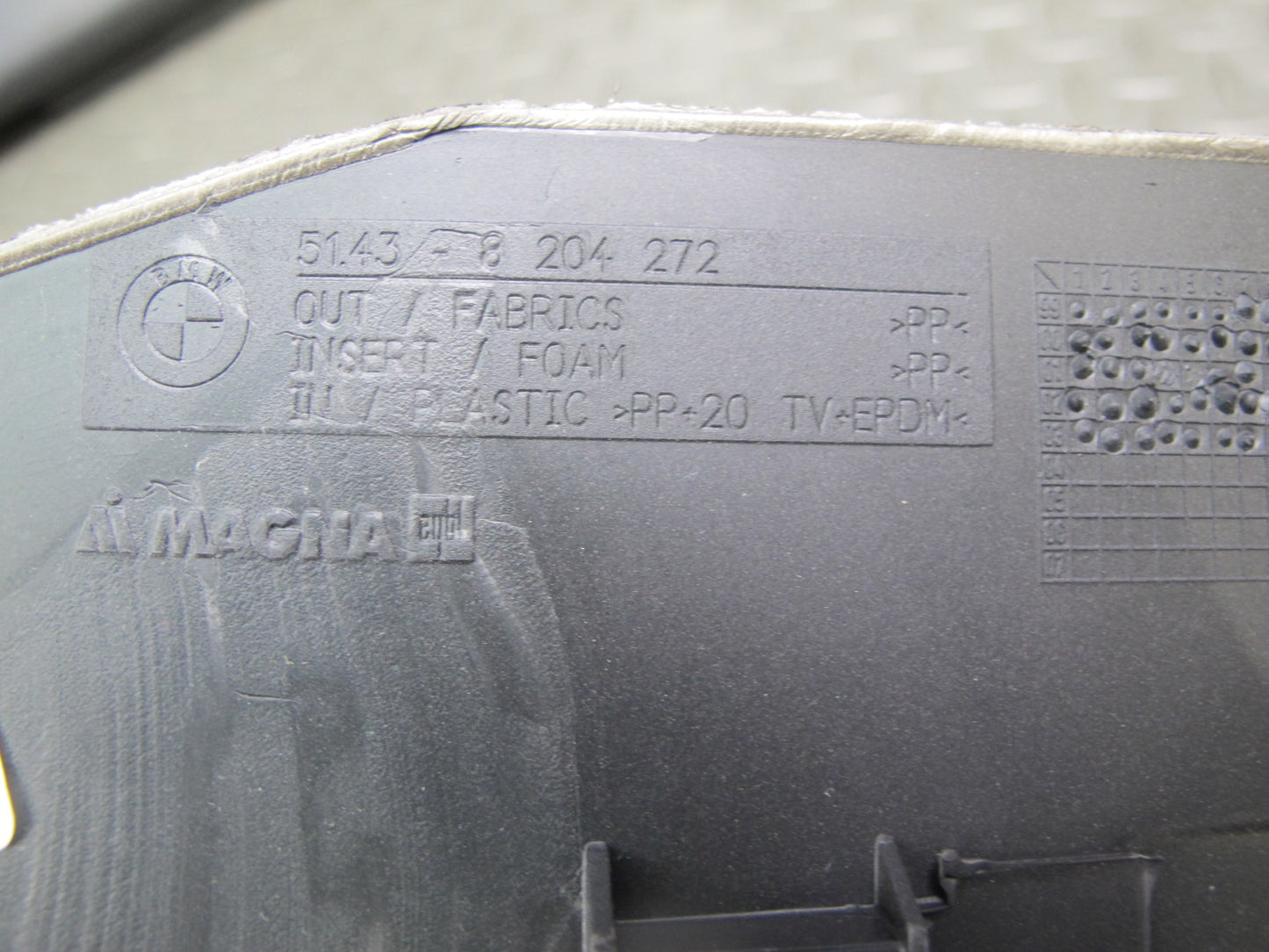 01-06 BMW E46 Convertible Rear Right Quarter Interior Trim Cover Panel Set OEM