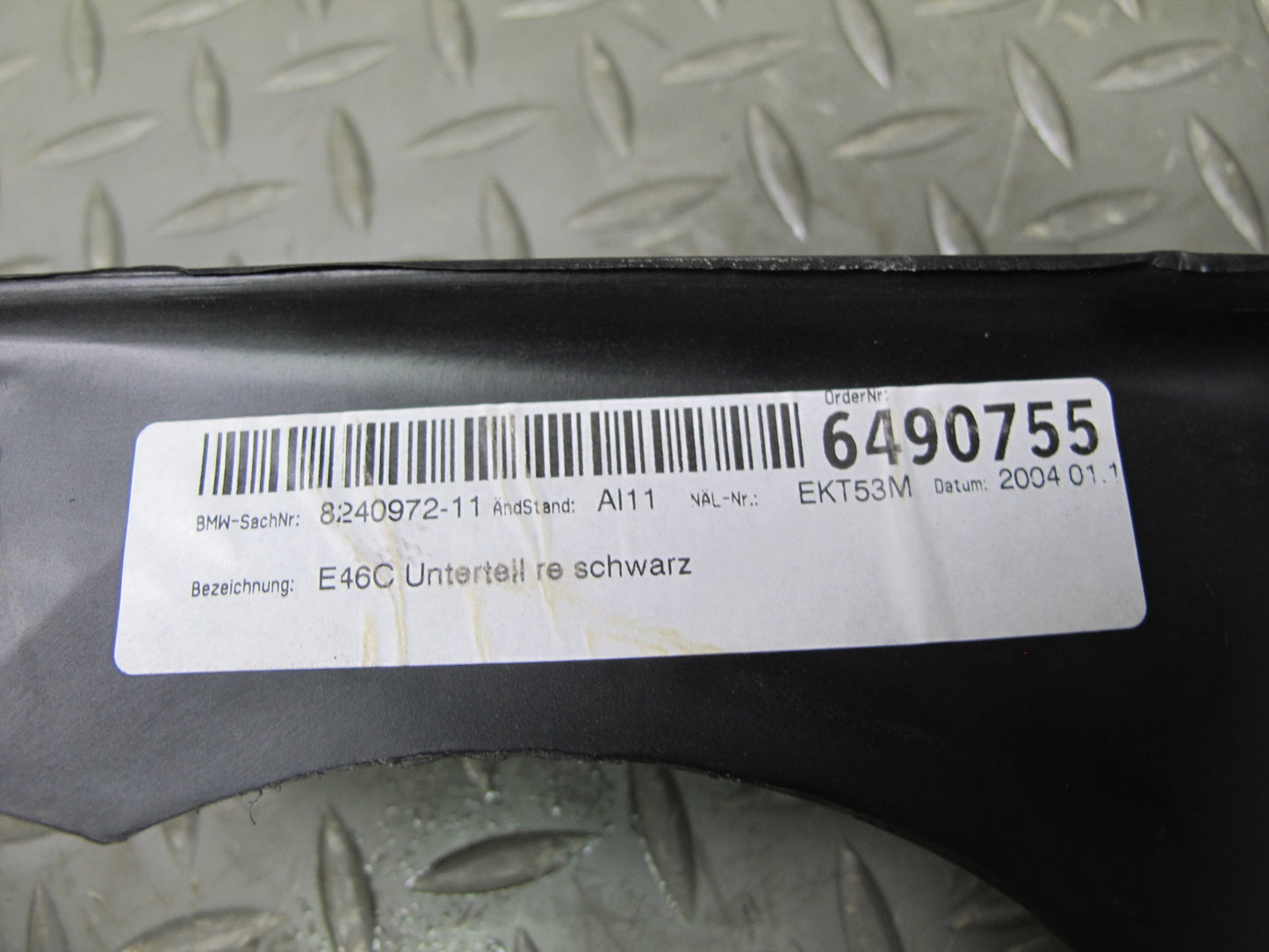 01-06 BMW E46 Convertible Rear Right Quarter Interior Trim Cover Panel Set OEM