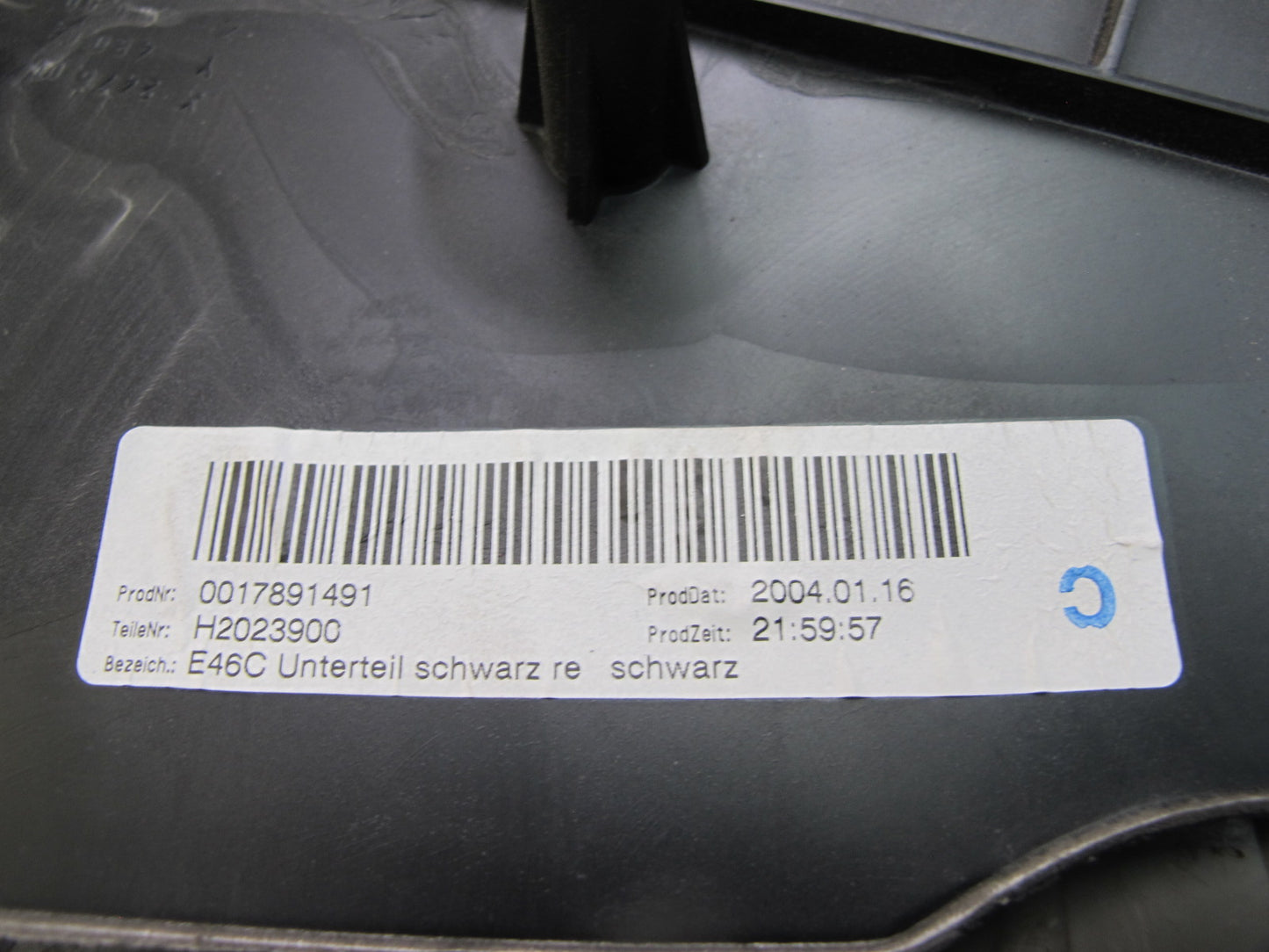 01-06 BMW E46 Convertible Rear Right Quarter Interior Trim Cover Panel Set OEM