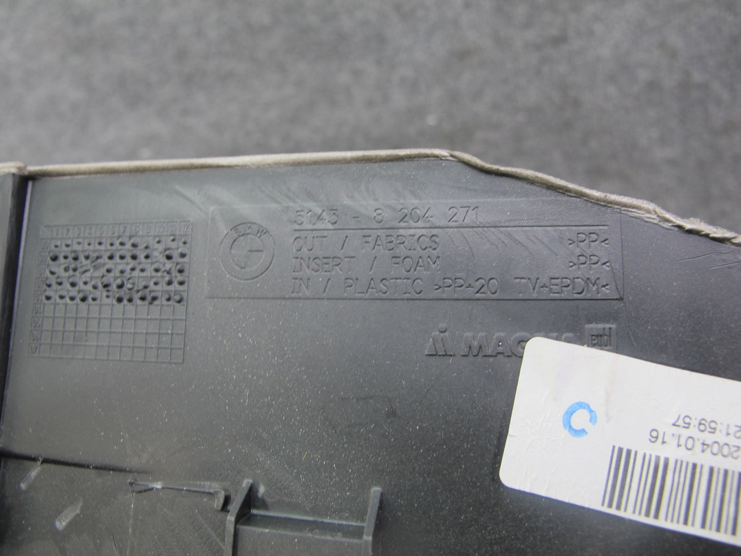 01-06 BMW E46 Convertible Rear Left Quarter Interior Trim Cover Panel Set OEM