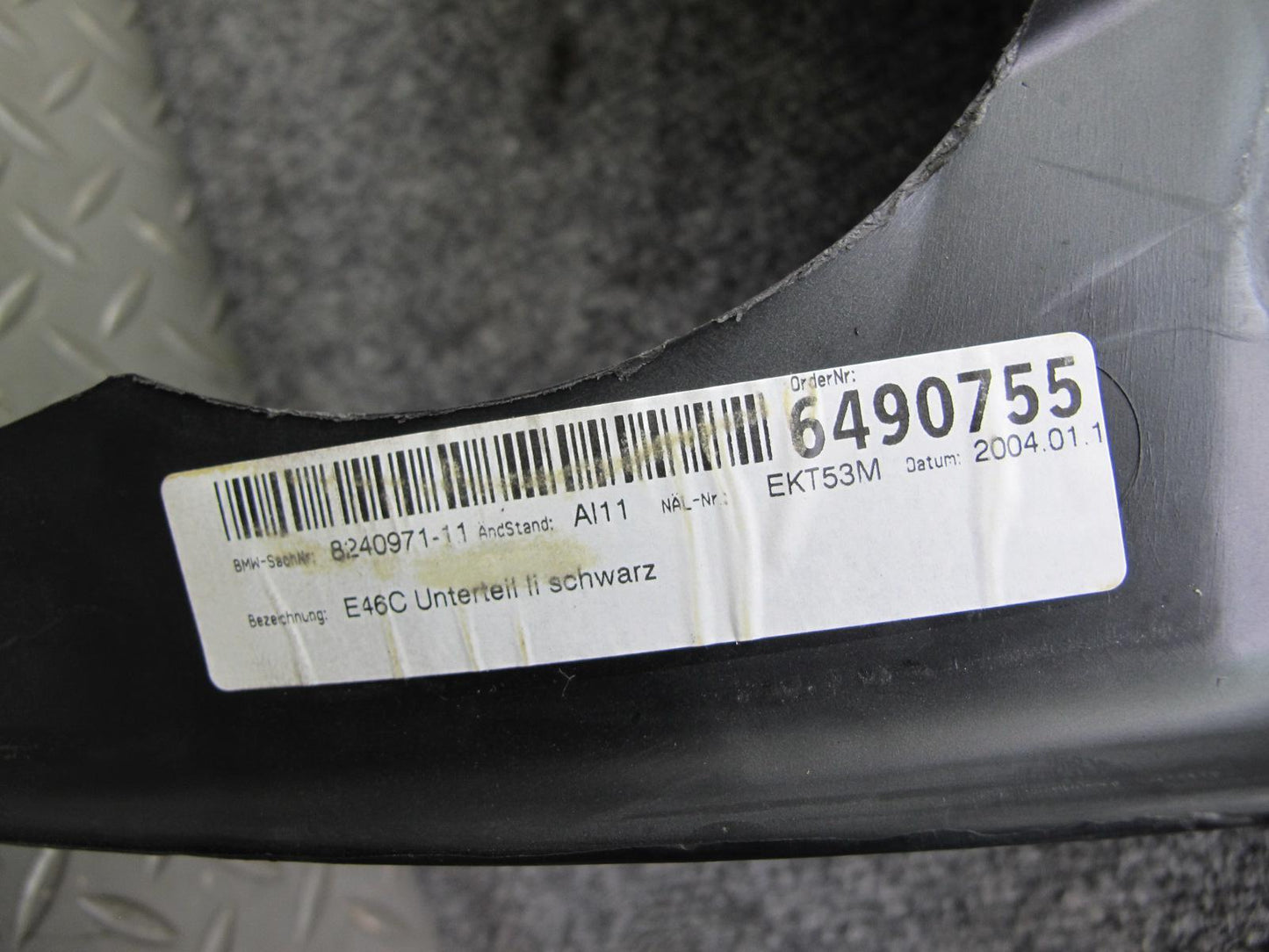 01-06 BMW E46 Convertible Rear Left Quarter Interior Trim Cover Panel Set OEM