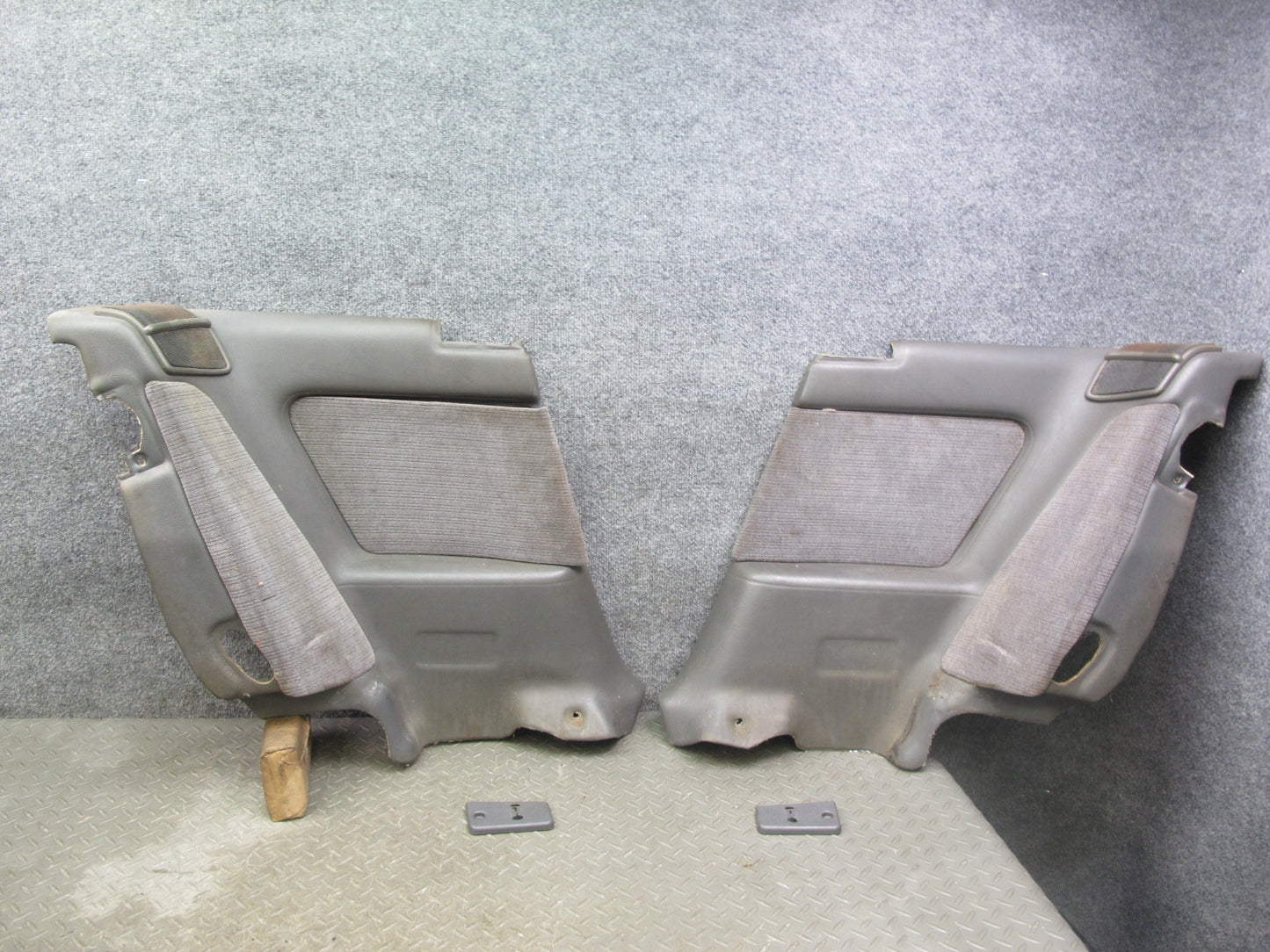 89-92 Toyota Supra MK3 Set of 2 Rear Quarter Interior Trim Cover Panel Gray OEM