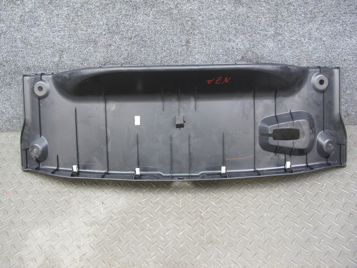 10-19 Nissan Z34 370Z Convertible Rear Trunk Scuff Sill Plate Trim Panel OEM