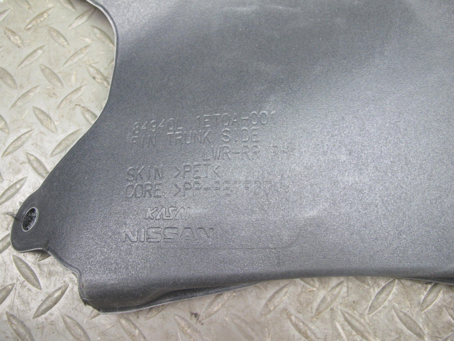 10-19 Nissan 307Z Z34 Convertible Rear Right Trunk Trim Cover 84940-1ET0A OEM