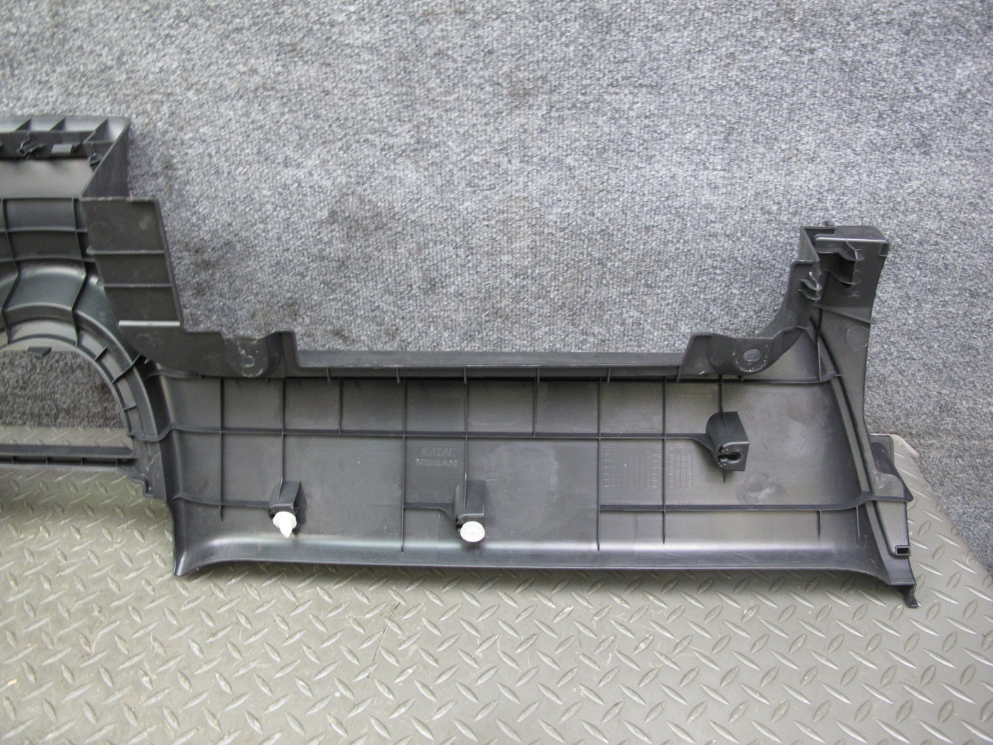 10-19 Nissan 370Z Z34 Convertible Rear Console Deck Trim Cover Panel Black OEM