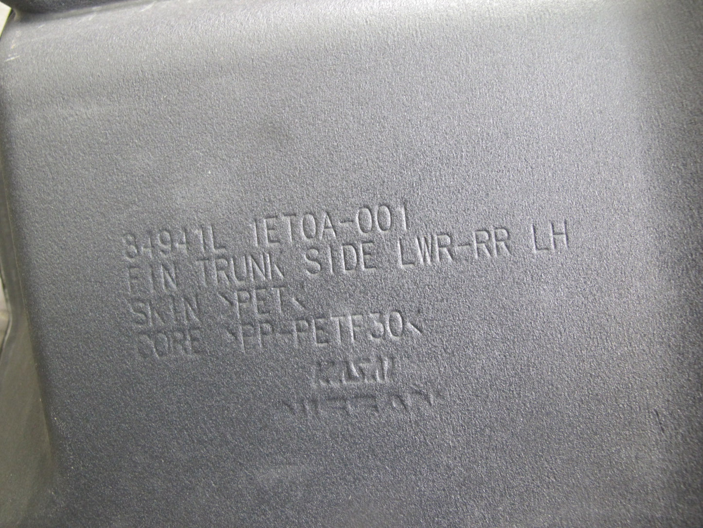 10-19 Nissan 370Z Z34 Convertible Rear Left Trunk Trim Cover 84941-1ET0A OEM