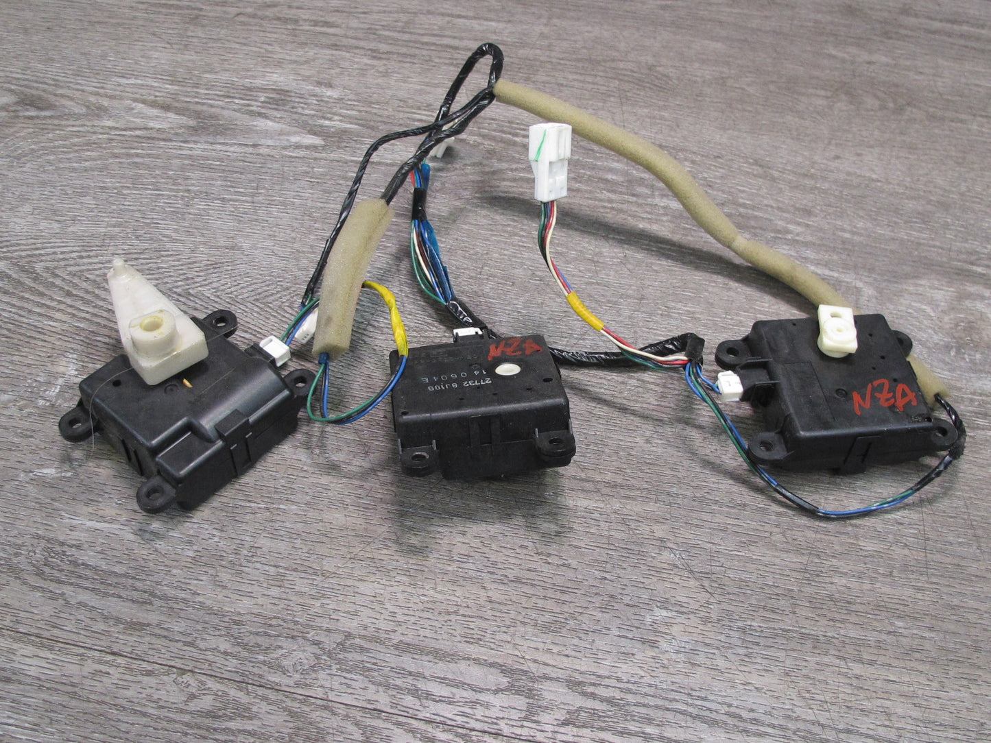 09-20 Nissan 370Z Z34 Set of 3 A/C Heater Flap Door Actuator Motor Wiring OEM