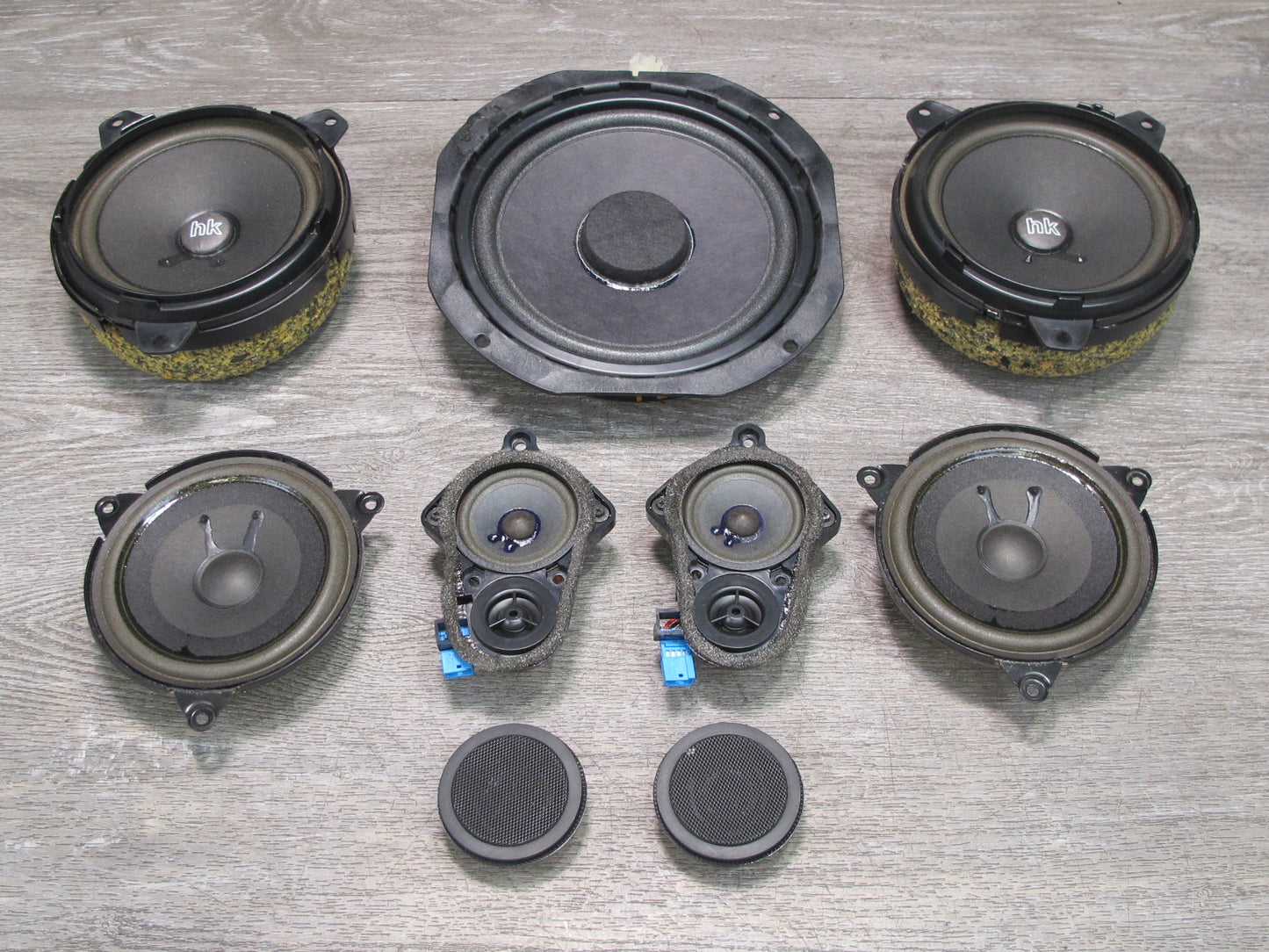 01-06 BMW E46 Convertible Harman Kardon Hi-fi Tweeter Subwoofer Speaker Set