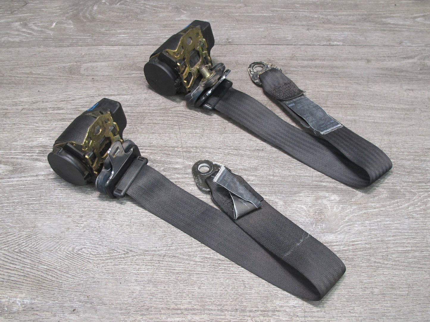 87-95 PORSCHE 928 S FRONT LEFT & RIGHT SIDE SEATBELT RETRACTOR SET OEM