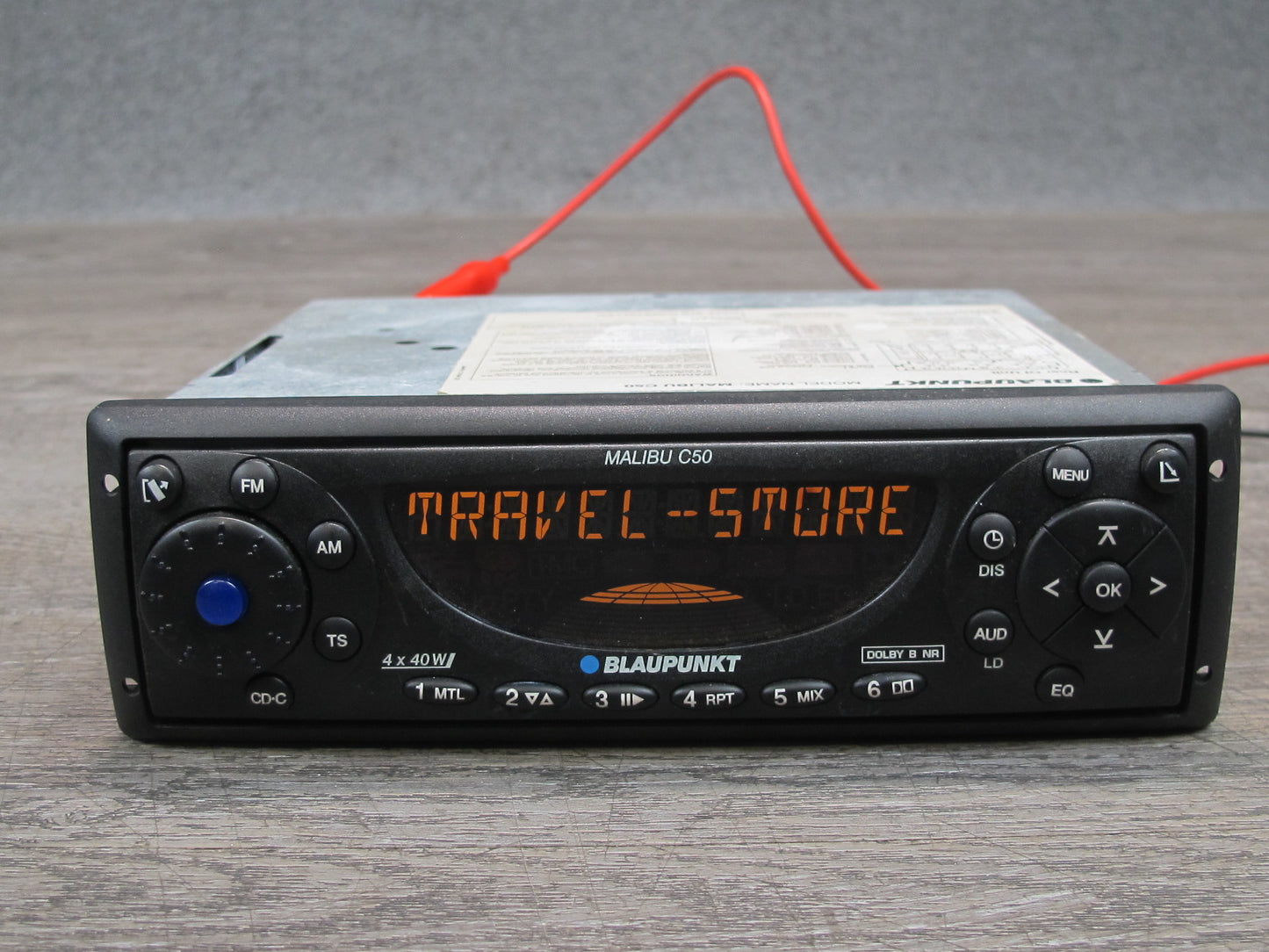 Blaupunkt Malibu C50 Am/fm Radio Cassette Player w Faceplate Case & Wiring
