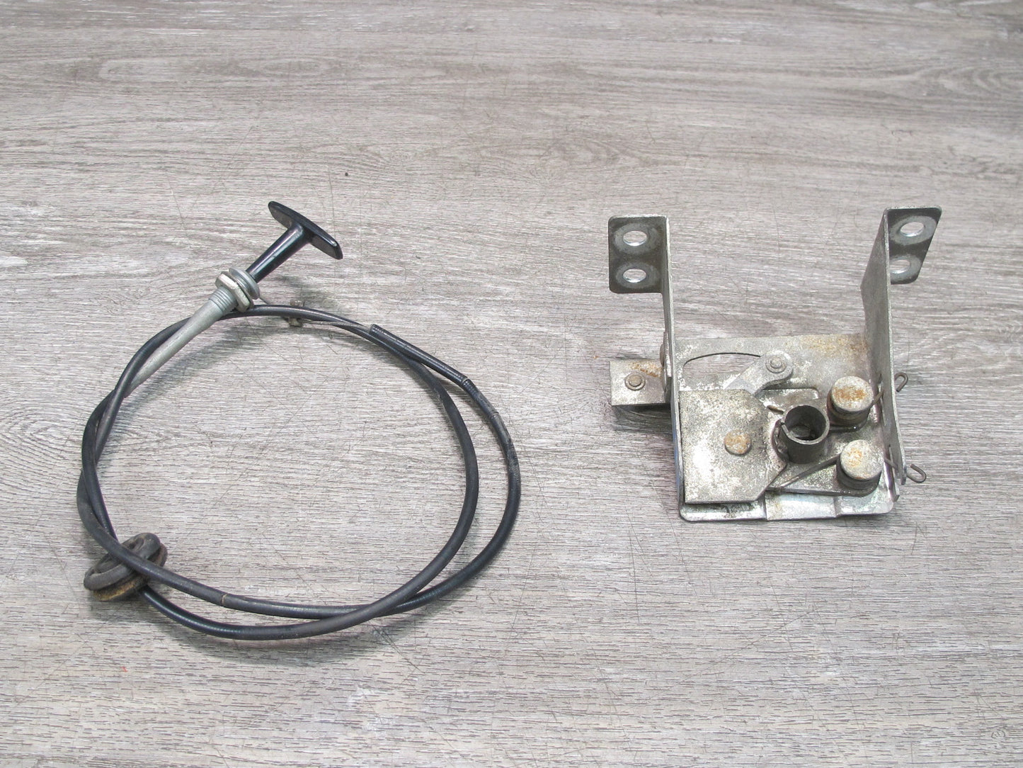 75-82 Triumph TR7 Front Hood Open Release Handle Cable Mechanism Set OEM