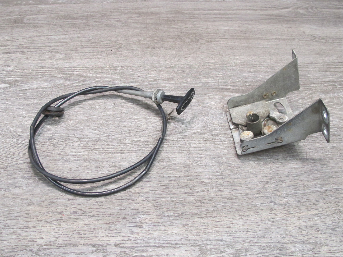 75-82 Triumph TR7 Front Hood Open Release Handle Cable Mechanism Set OEM