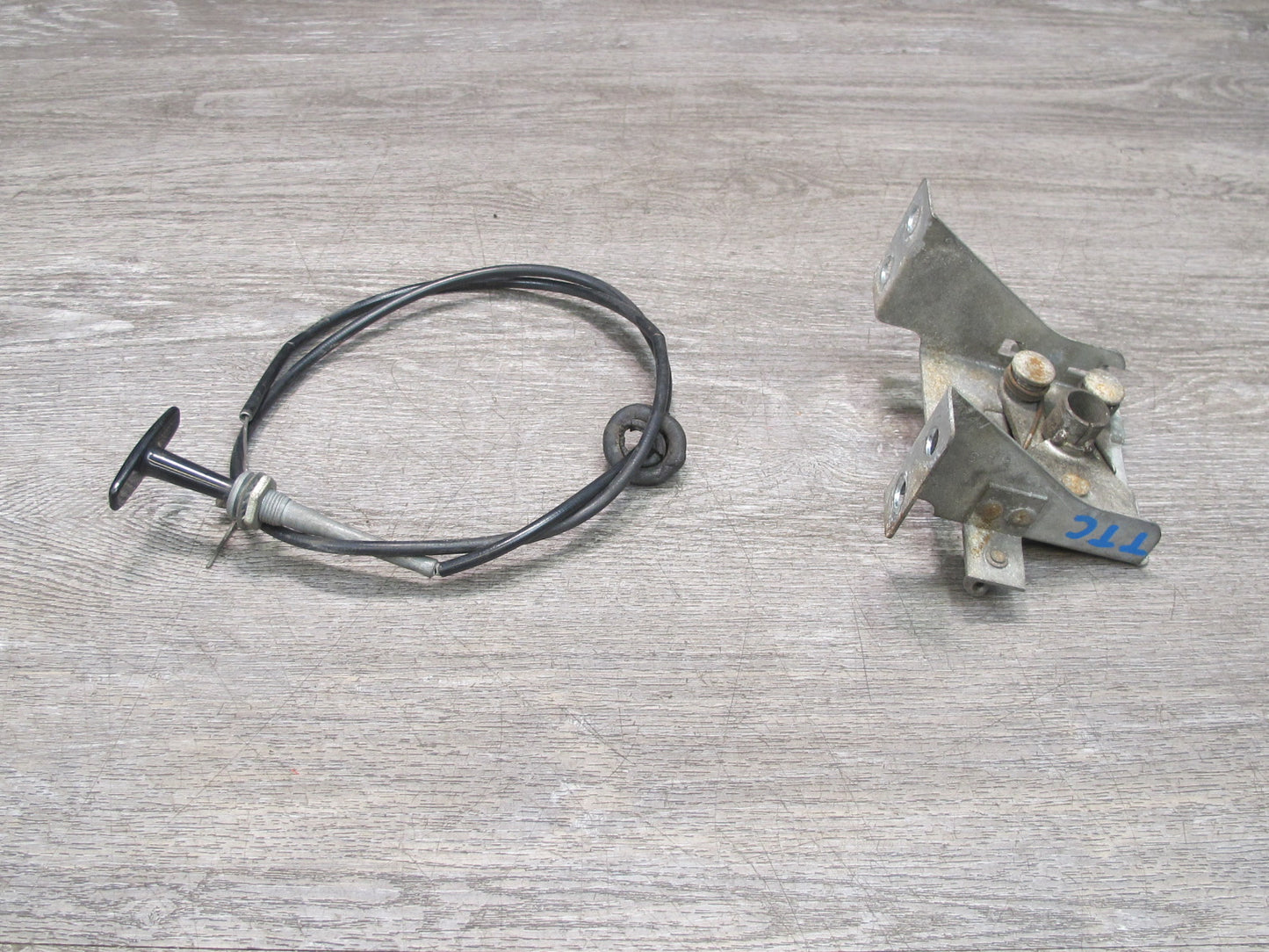 75-82 Triumph TR7 Front Hood Open Release Handle Cable Mechanism Set OEM