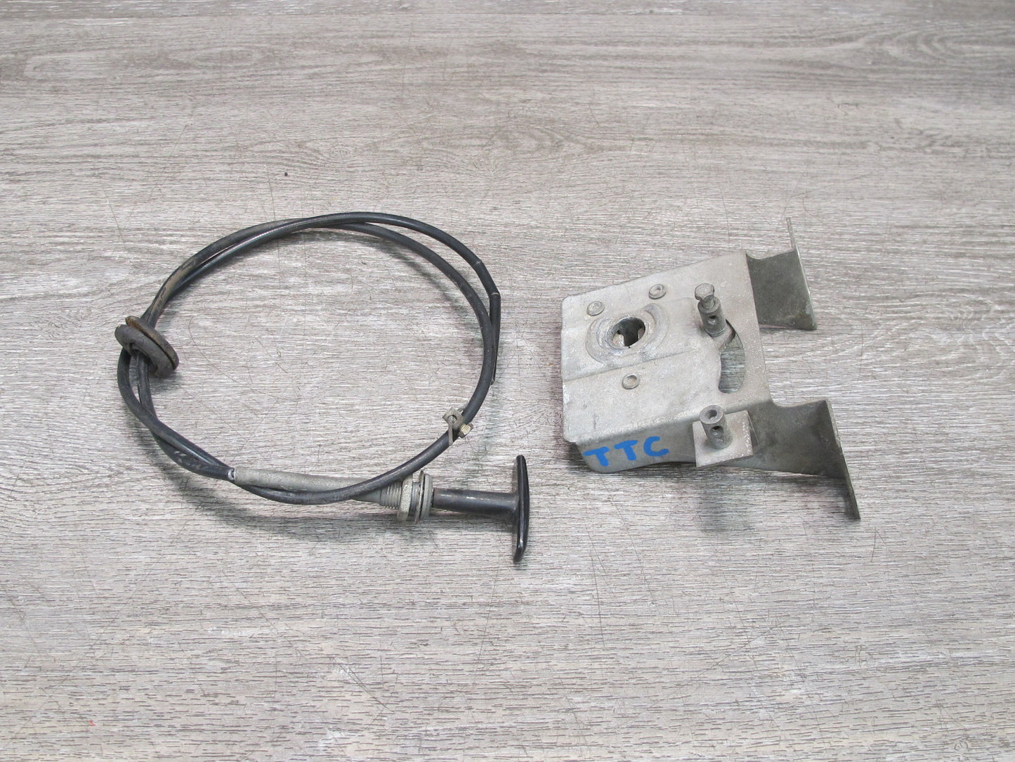 75-82 Triumph TR7 Front Hood Open Release Handle Cable Mechanism Set OEM