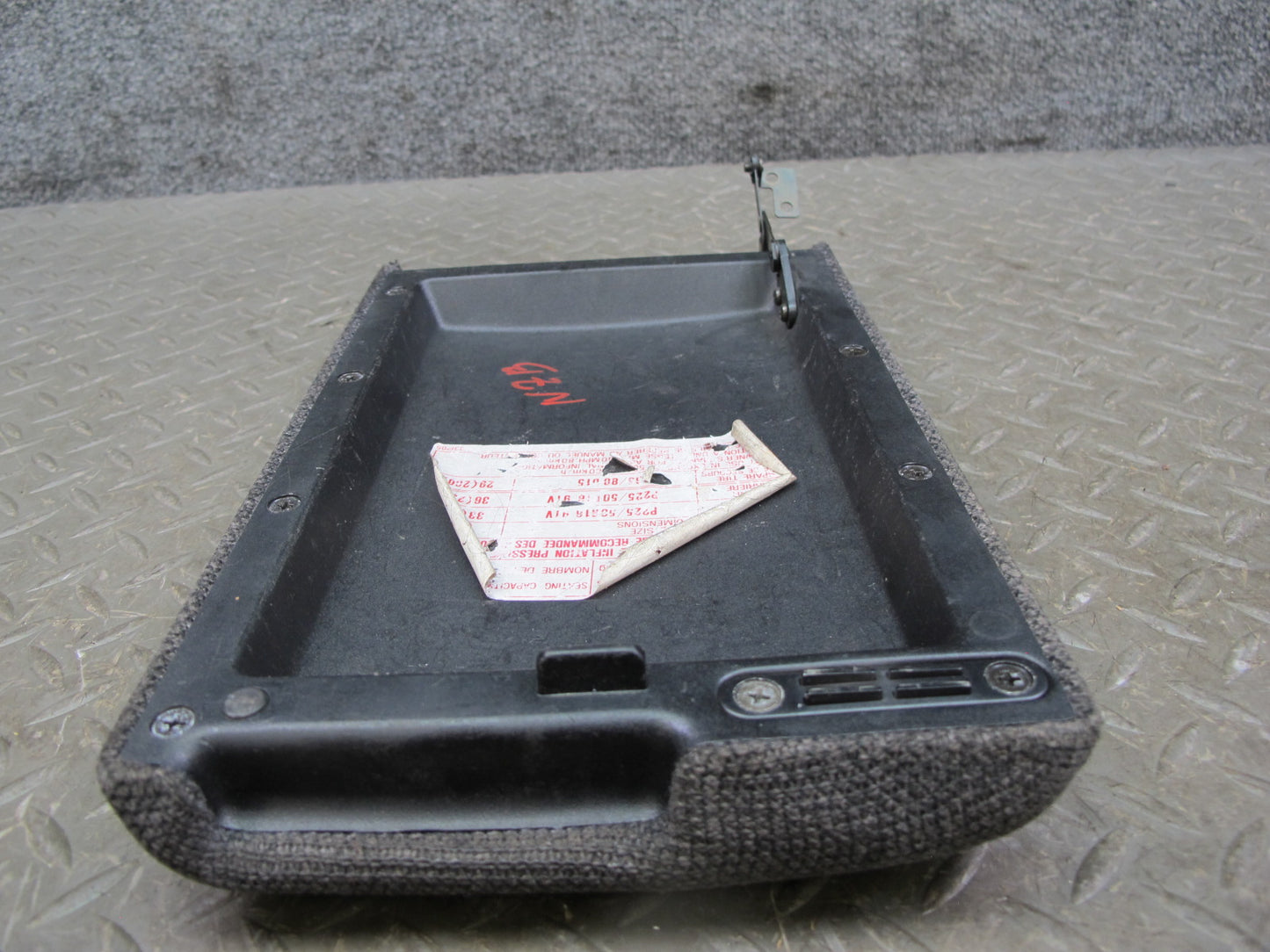 90-91 Nissan Z32 300ZX Center Console Cloth Armrest Lid Cover OEM