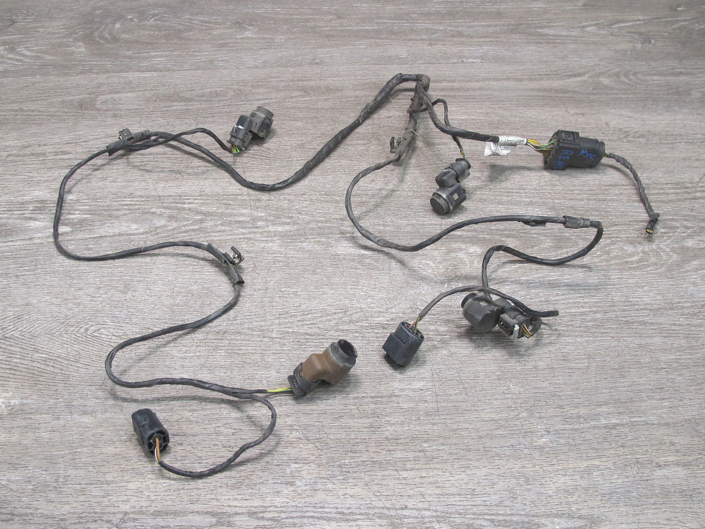 2014 BMW E71 X6M Rear Bumper PDC Parking Distance Sensor Wiring Set OEM