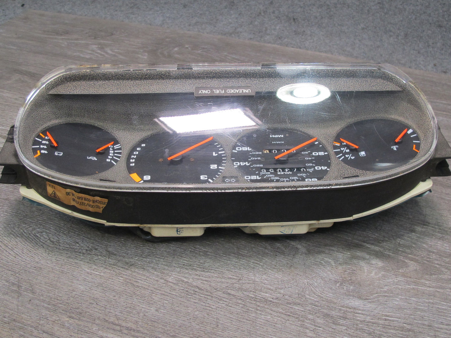 85-86 Porsche 928 AT Automatic Transmission Speedometer Instrument Cluster Gauge