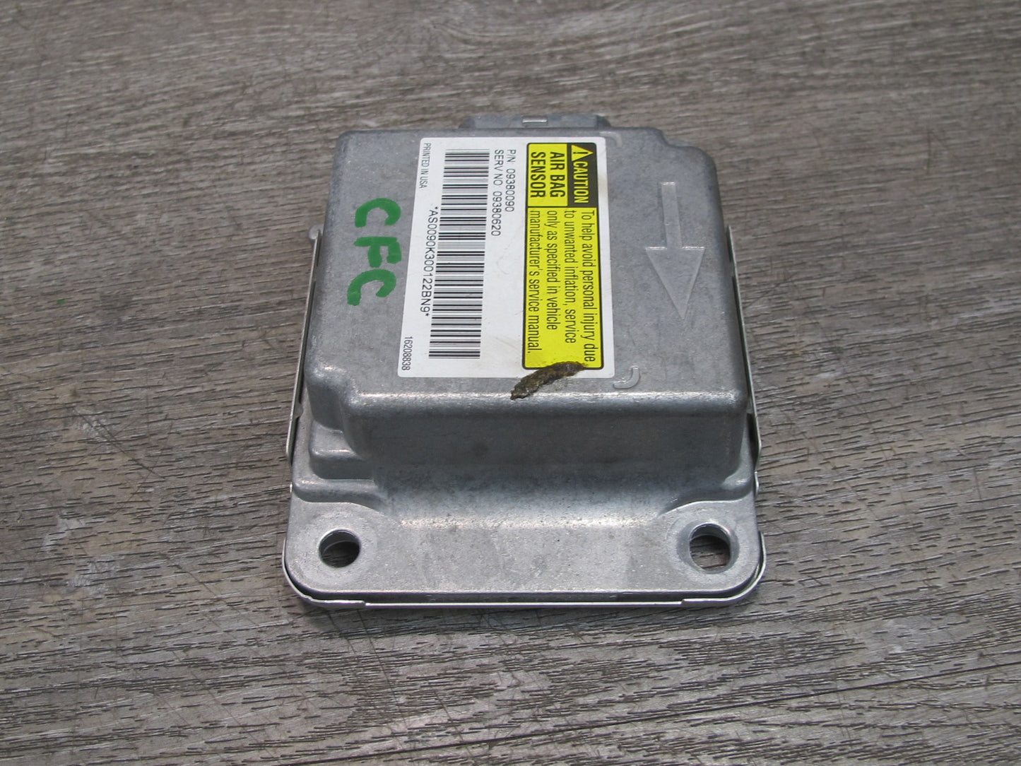 99-00 CHEVROLET CORVETTE C5 SRS AIRBAG CONTROL MODULE UNIT 09380090 OEM