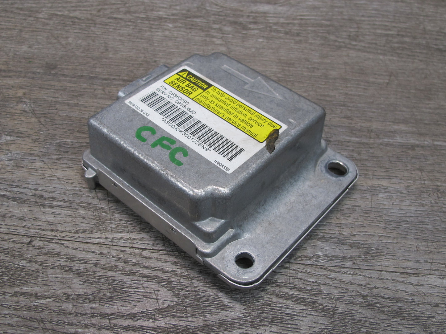 99-00 CHEVROLET CORVETTE C5 SRS AIRBAG CONTROL MODULE UNIT 09380090 OEM
