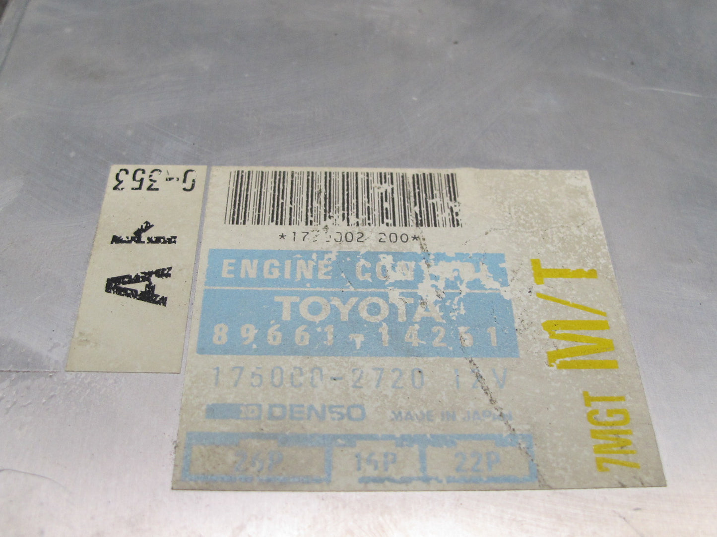 89-92 Toyota Supra MK3 7MGTE Turbo M/T ECM ECU Engine Control Module Unit OEM