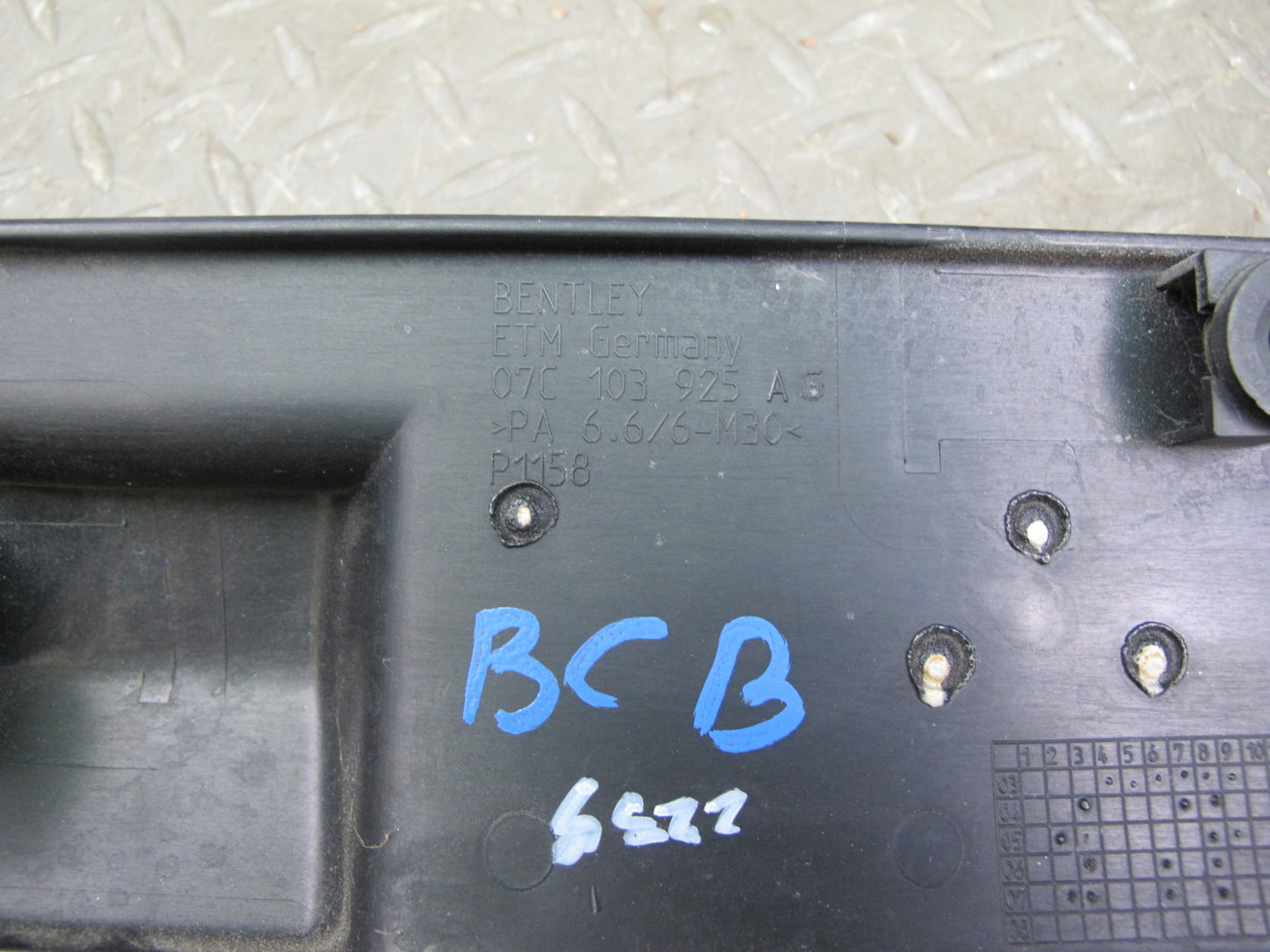 03-12 Bentley Continental GT GTC Flying Spur Rear Engine Motor Cover Plate Trim
