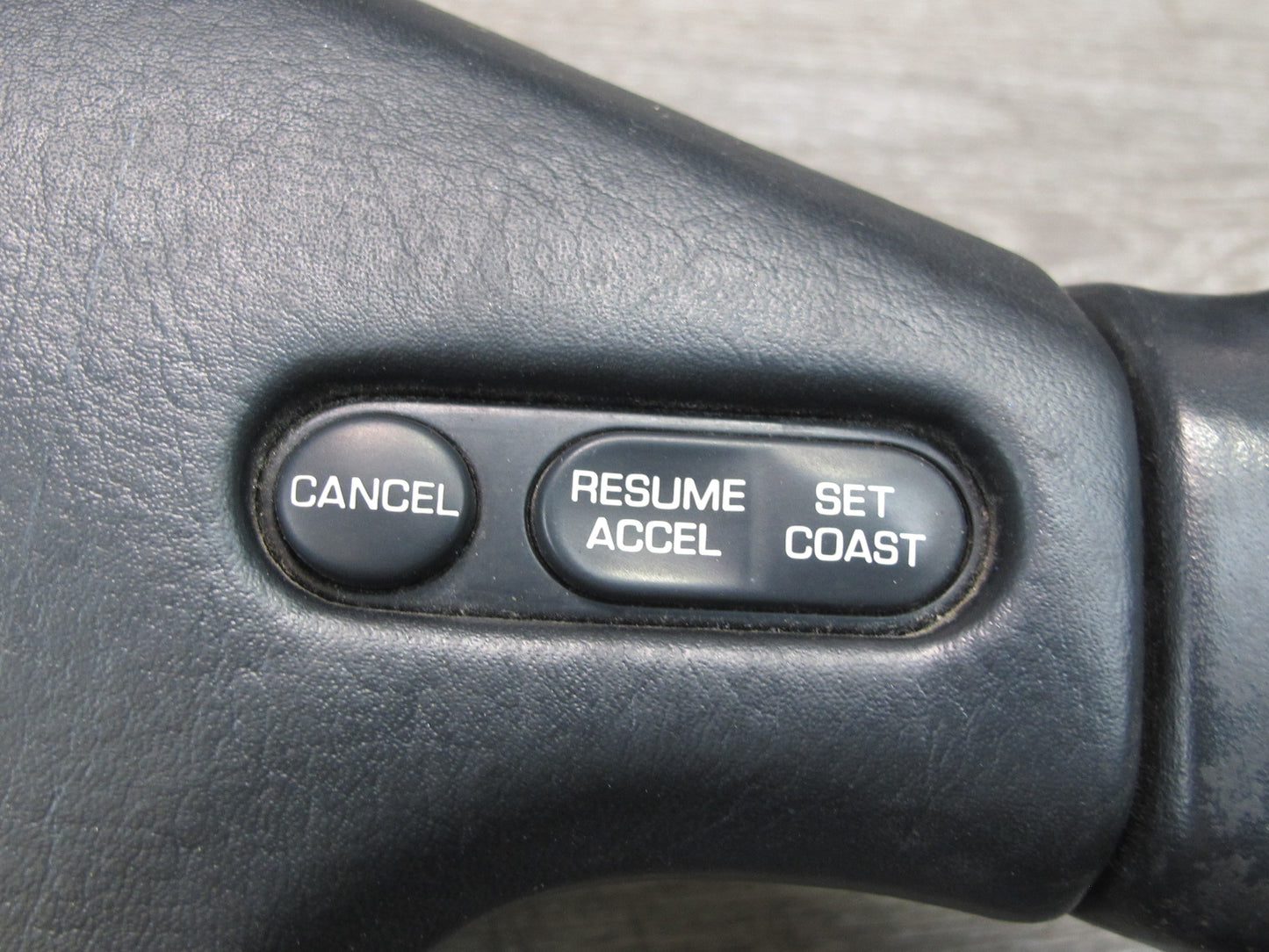 90-93 Nissan 300ZX Z32 NON Turbo Leather Steering w Cruise Switch Black OEM