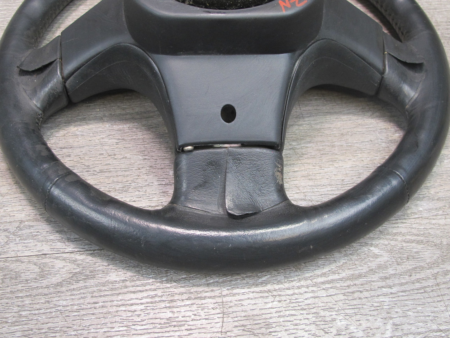 90-93 Nissan 300ZX Z32 NON Turbo Leather Steering w Cruise Switch Black OEM