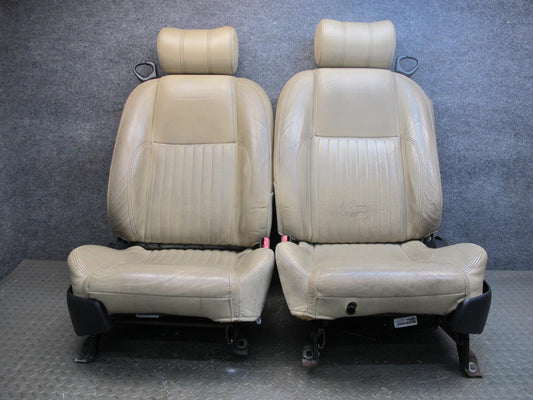 02-05 Ford Thunderbird Set of 2 Front Left & Right Power Heated Leather Seat OEM