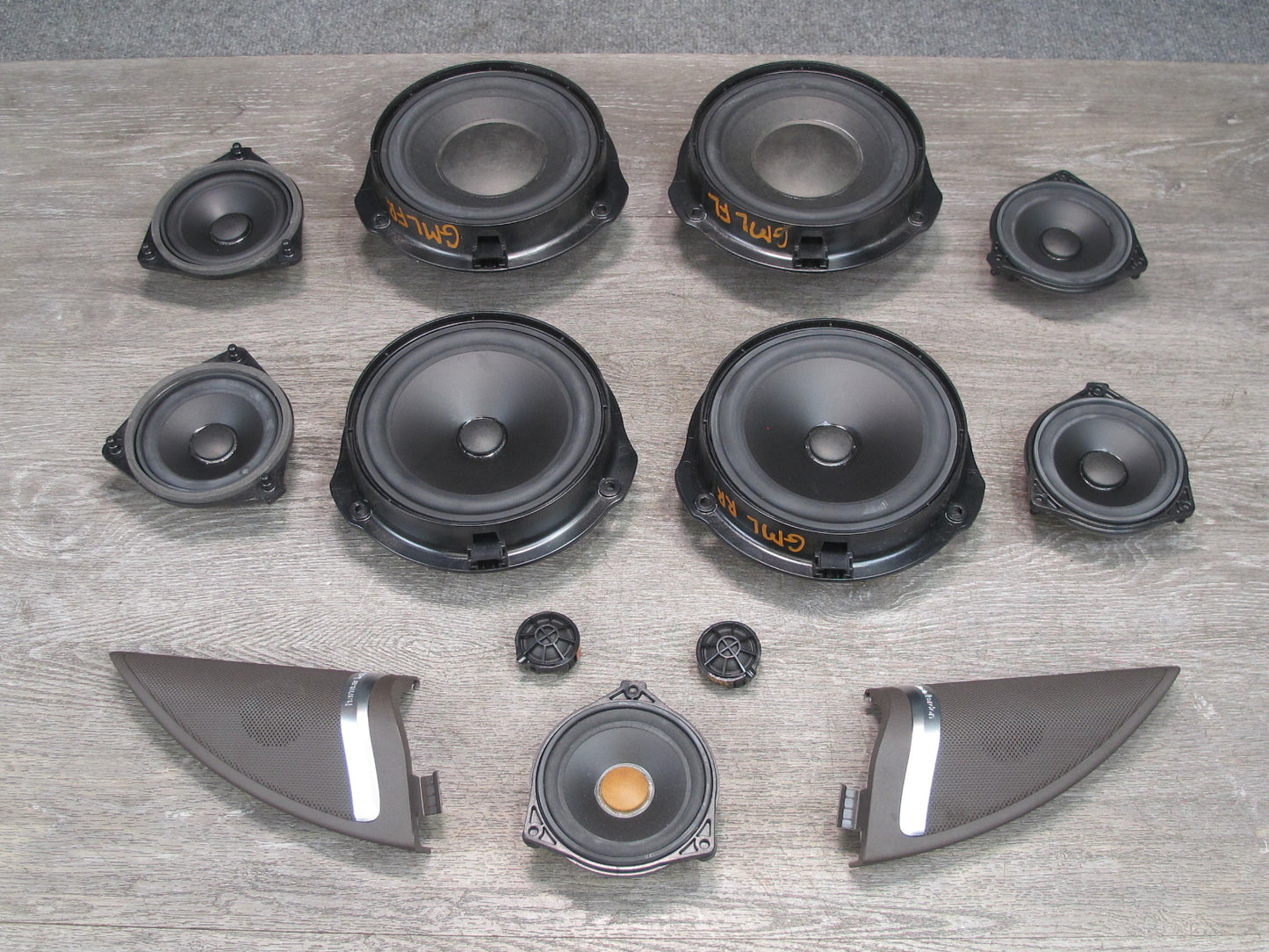 2012-2015 Mercedes W166 Ml-class Front Rear Harman Kardon Audio Speaker Set