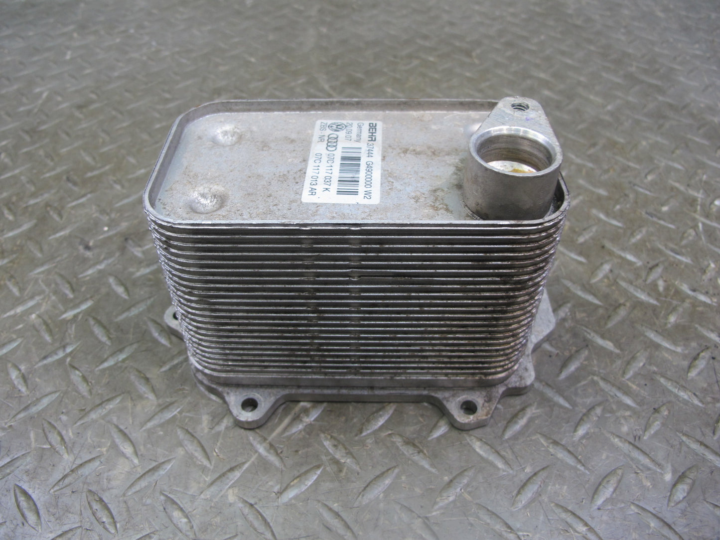 07-10 Bentley Continental GTC GT Engine Oil Cooler Heat Exchanger 07C117037K