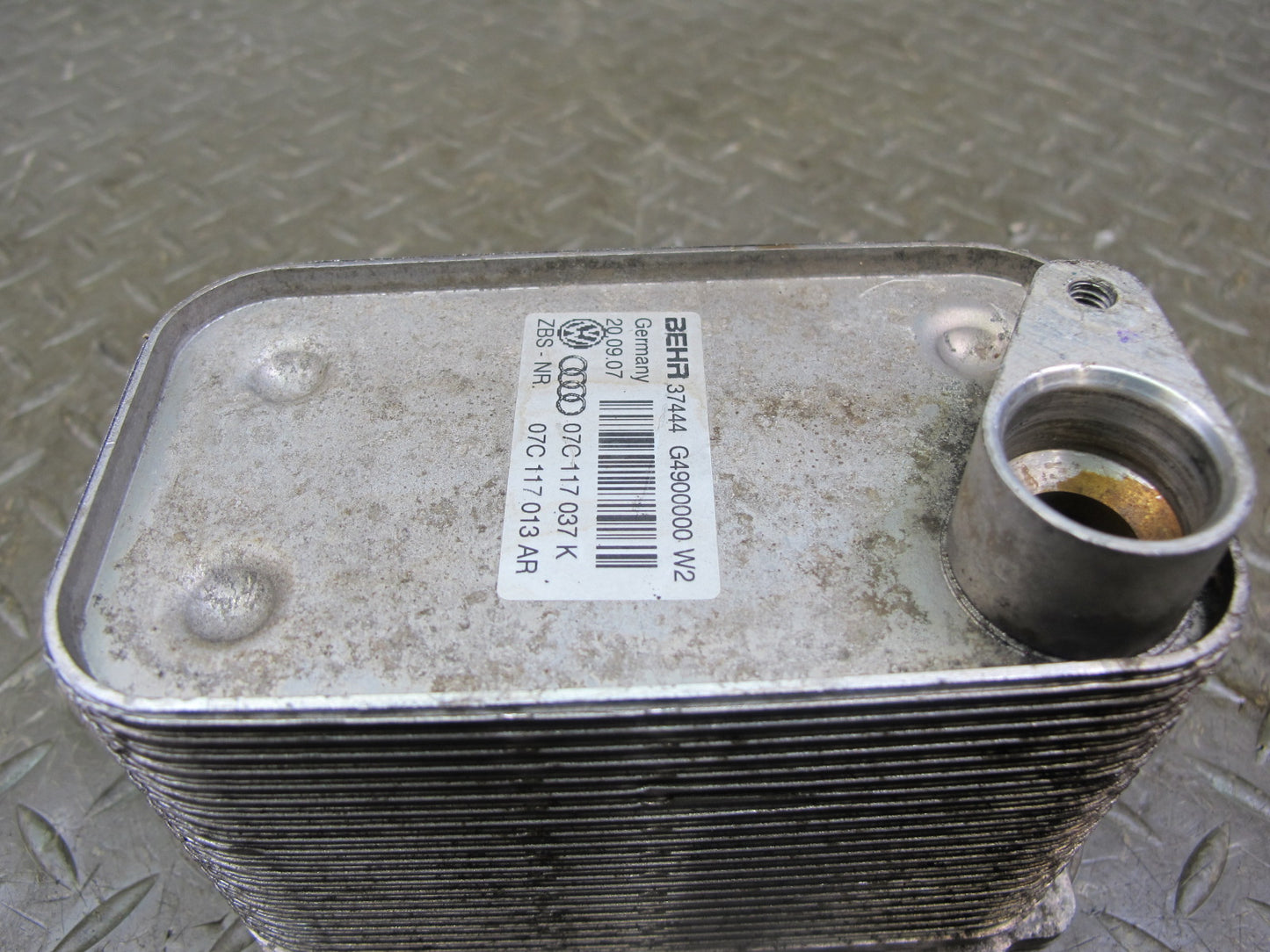 07-10 Bentley Continental GTC GT Engine Oil Cooler Heat Exchanger 07C117037K