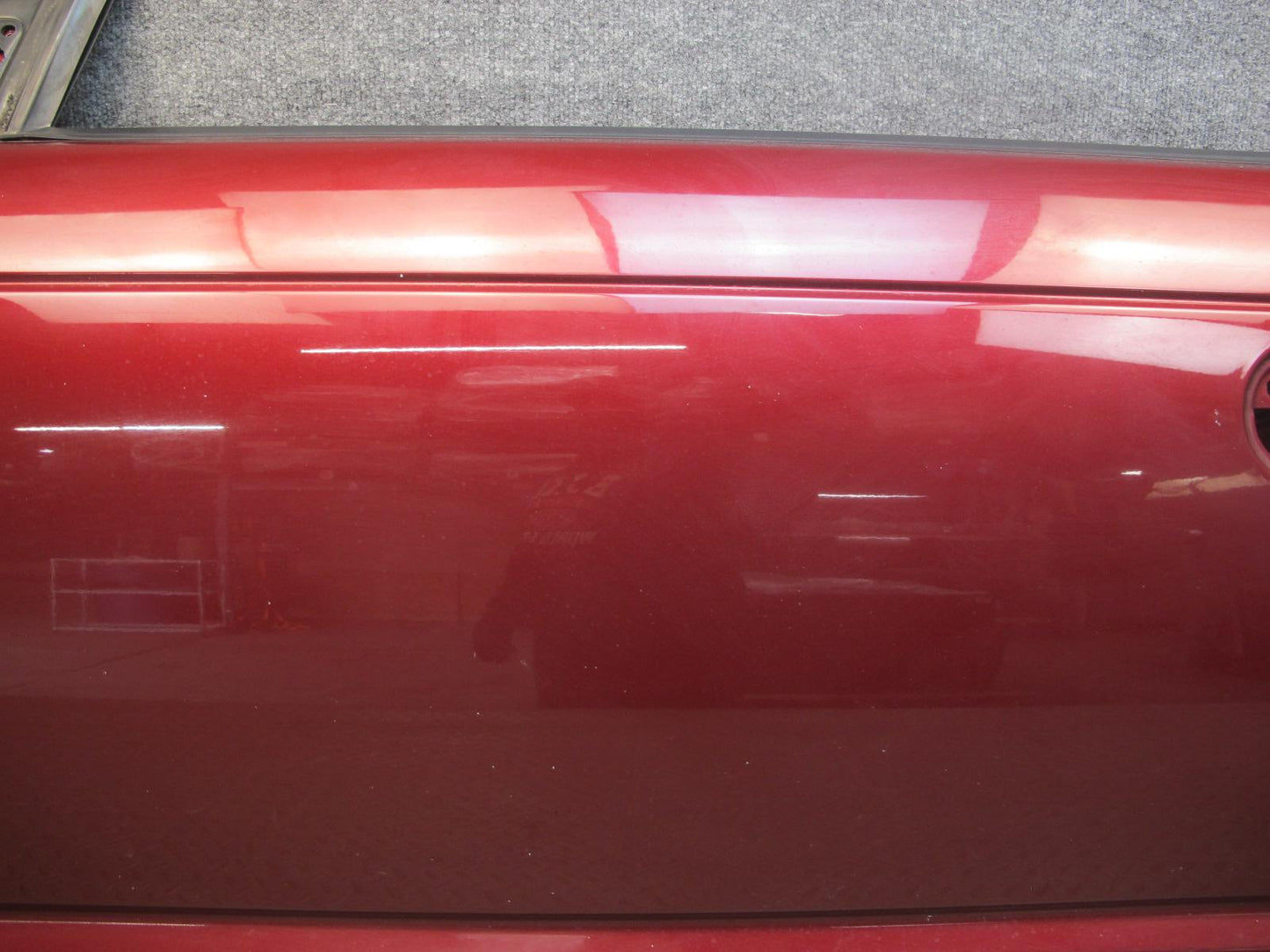 02-05 Ford Thunderbird Front Left Driver Door Shell Panel Maroon OEM