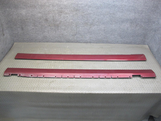 02-05 Ford Thunderbird Left Right Side Skirt Rocker Panel Molding Set Maroon OEM