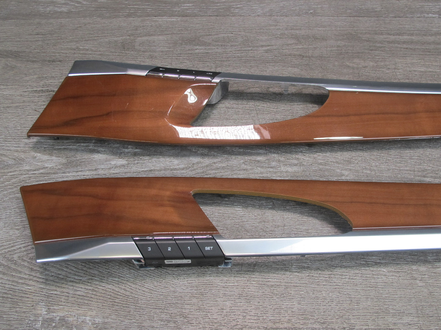 13-16 Porsche Panamera 970 Dash Console Front & Rear Door Panel Trim Wood Set