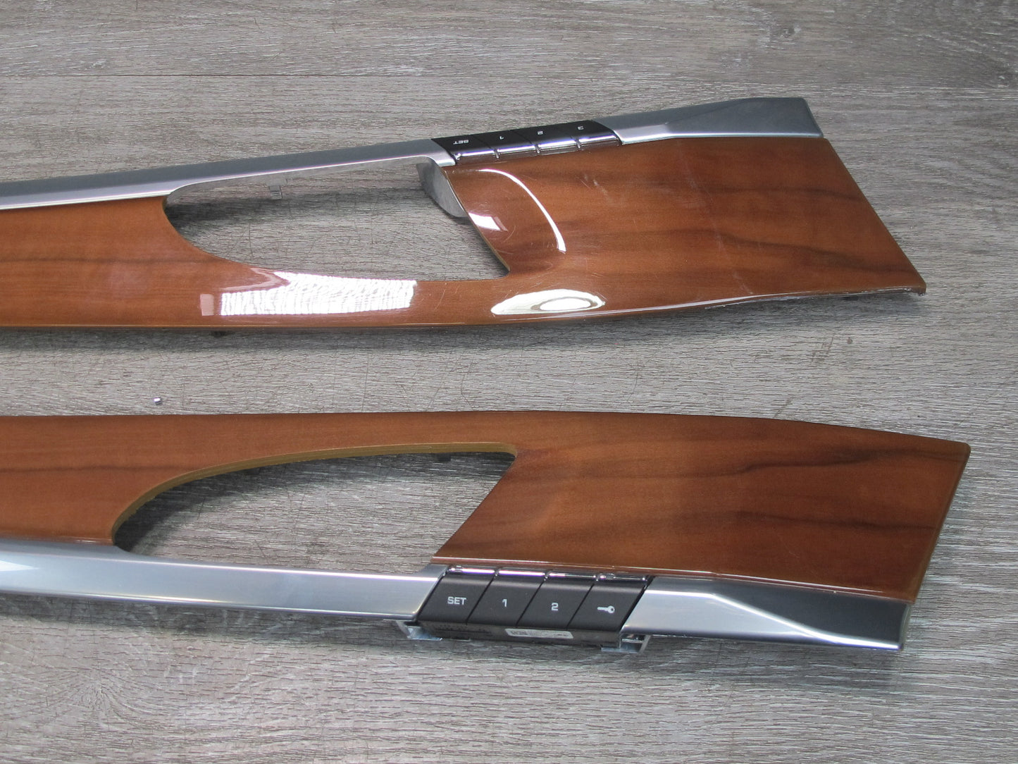 13-16 Porsche Panamera 970 Dash Console Front & Rear Door Panel Trim Wood Set