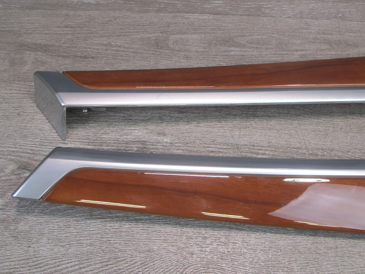 13-16 Porsche Panamera 970 Dash Console Front & Rear Door Panel Trim Wood Set