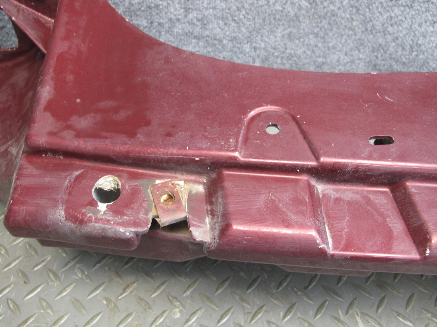 02-05 Ford Thunderbird Front Headlight Header Bracket Mount Panel Maroon OEM